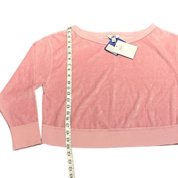 JoyLab Women’s Pink Velour Boatneck Long Sleeve Sweatshirt, Size XS, NWT - Picture 6 of 7